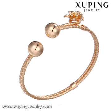 51847 compras online mais recente projeto vogue jóias pulseira popular grânulos de ouro cuff bangle jóias fornecimento